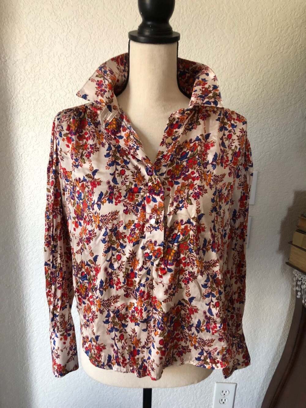 Never A Wallflower Floral Print Long Sleeve Top